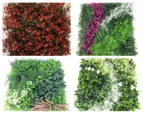 Habilidades coincidentes de la pared de hierba artificial y plantas colgantes artificiales