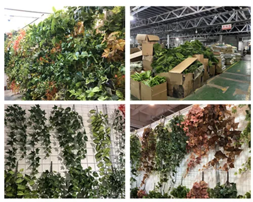 Jardín vertical con plantas artificiales colgantes: una estrategia de diseño de paredes que ahorran el espacio y que salen con el sabor