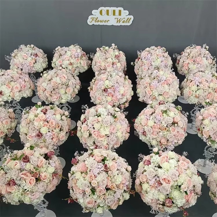 Receta simple para centros de mesa de bola de flores de peonía artificial