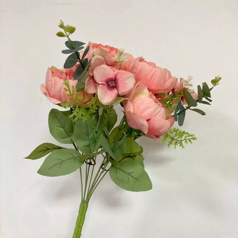 9 tenedores Fake Peony Bouque