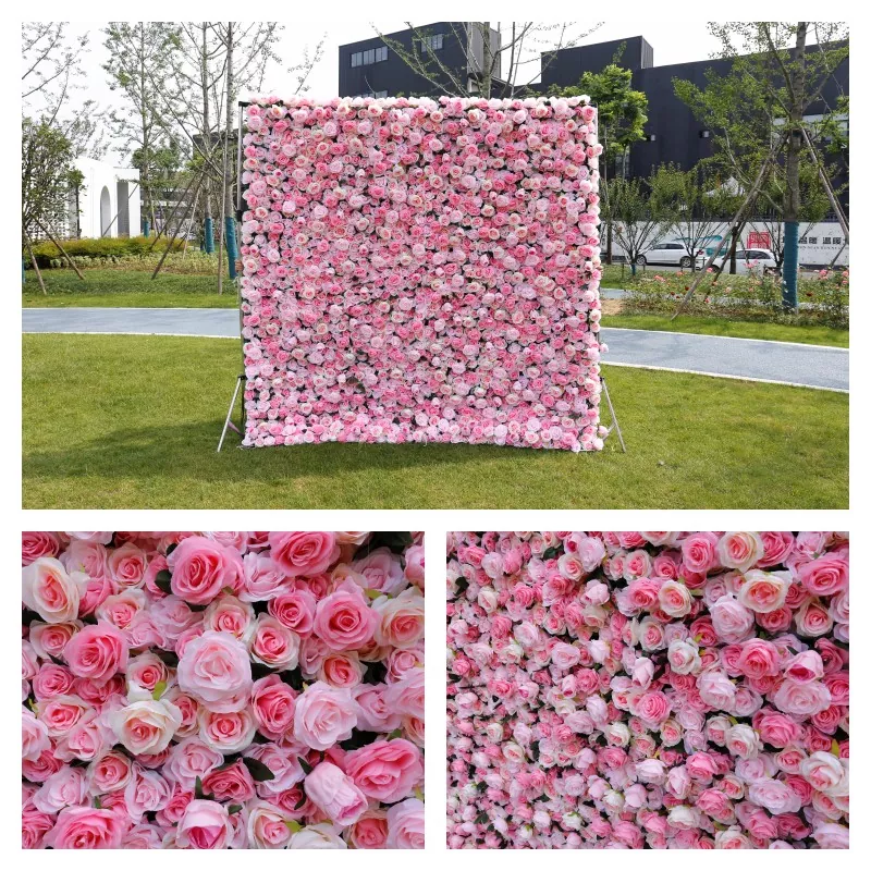 Pared de flores artificial