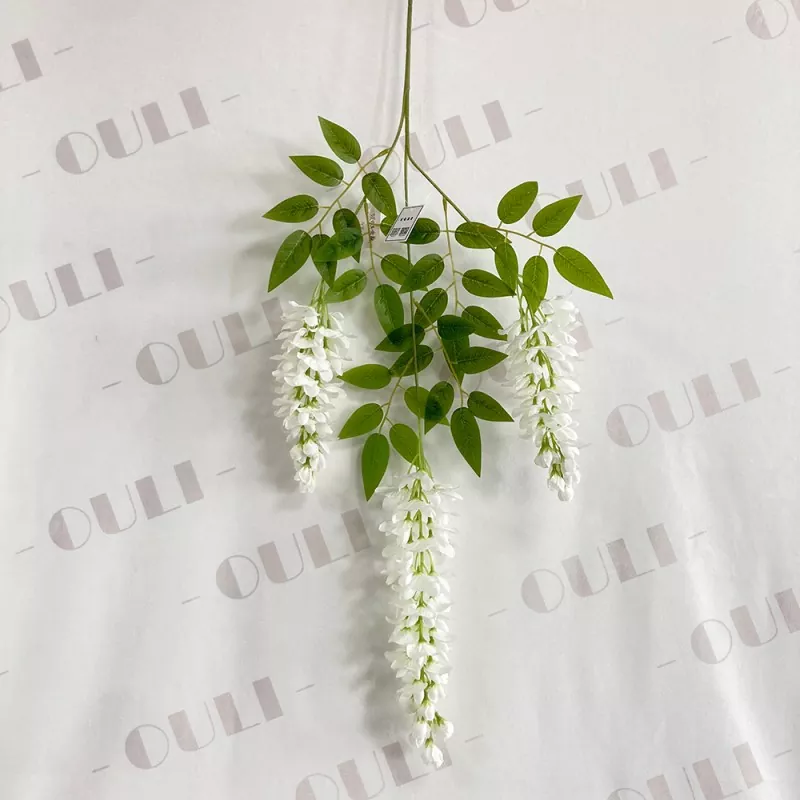 Glicinia de flores artificiales