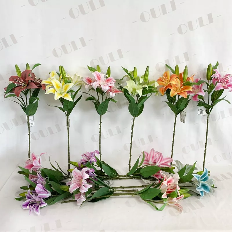 Flores de lirio artificiales