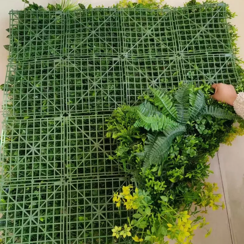 Panel de pared verde falso