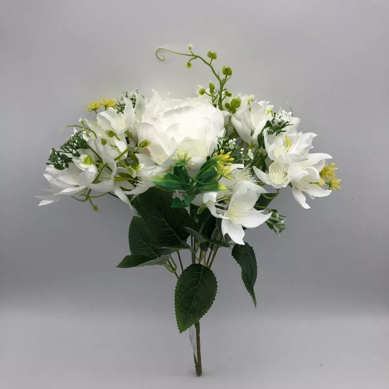 Flores ramo de falso peony con lirio
