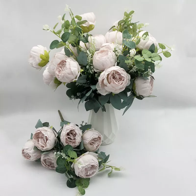 High-quality silk artificial peony bouquet