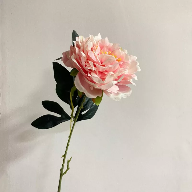 Peony falso de tallo único largo