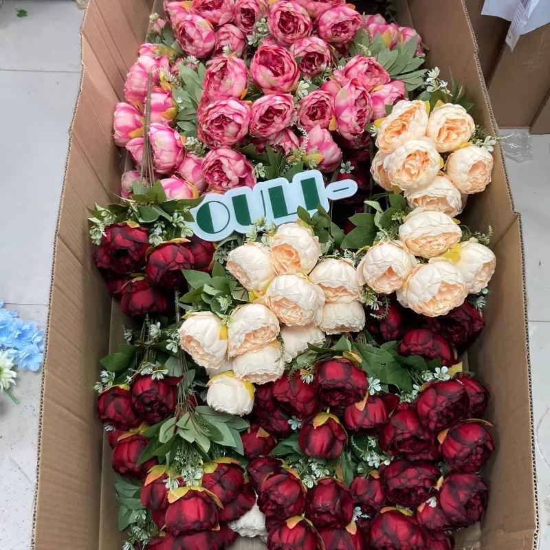 Flores artificiales de peonía