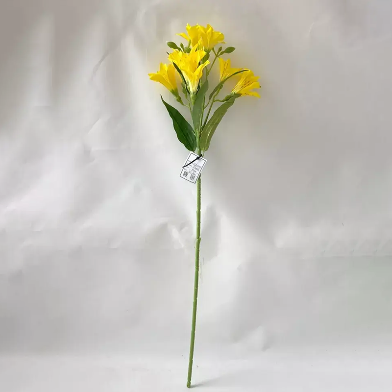 Flor de lirio artificial de seda