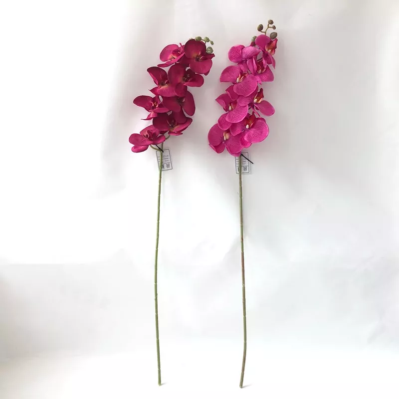 Flores de orquídeas artificiales de seda
