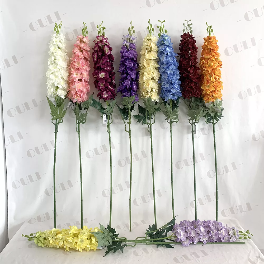 Flores artificiales de Silk Delphinium